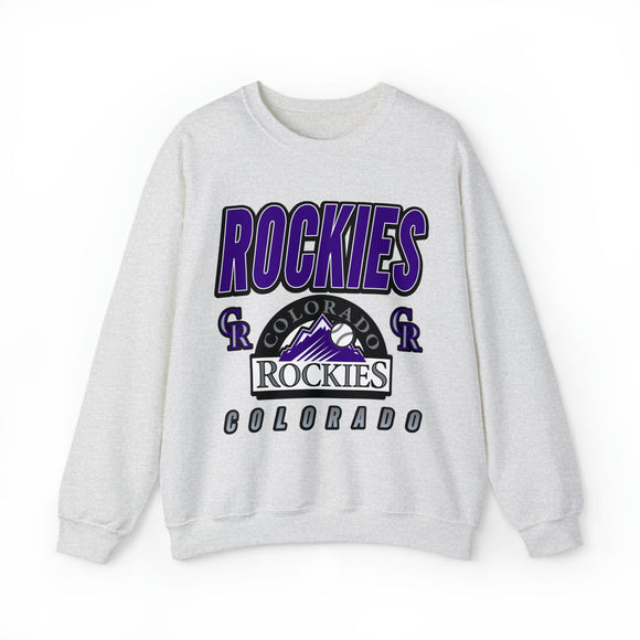 Colorado Rockies Vintage Remix MLB Crewneck Sweatshirt - SocialCreatures LTD