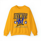 Milwaukee Brewers Vintage Remix MLB Crewneck Sweatshirt - SocialCreatures LTD