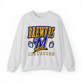 Milwaukee Brewers Vintage Remix MLB Crewneck Sweatshirt - SocialCreatures LTD