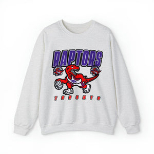 Toronto Raptors "Purple Raptor" Vintage 90's NBA Crewneck Sweatshirt - SocialCreatures LTD